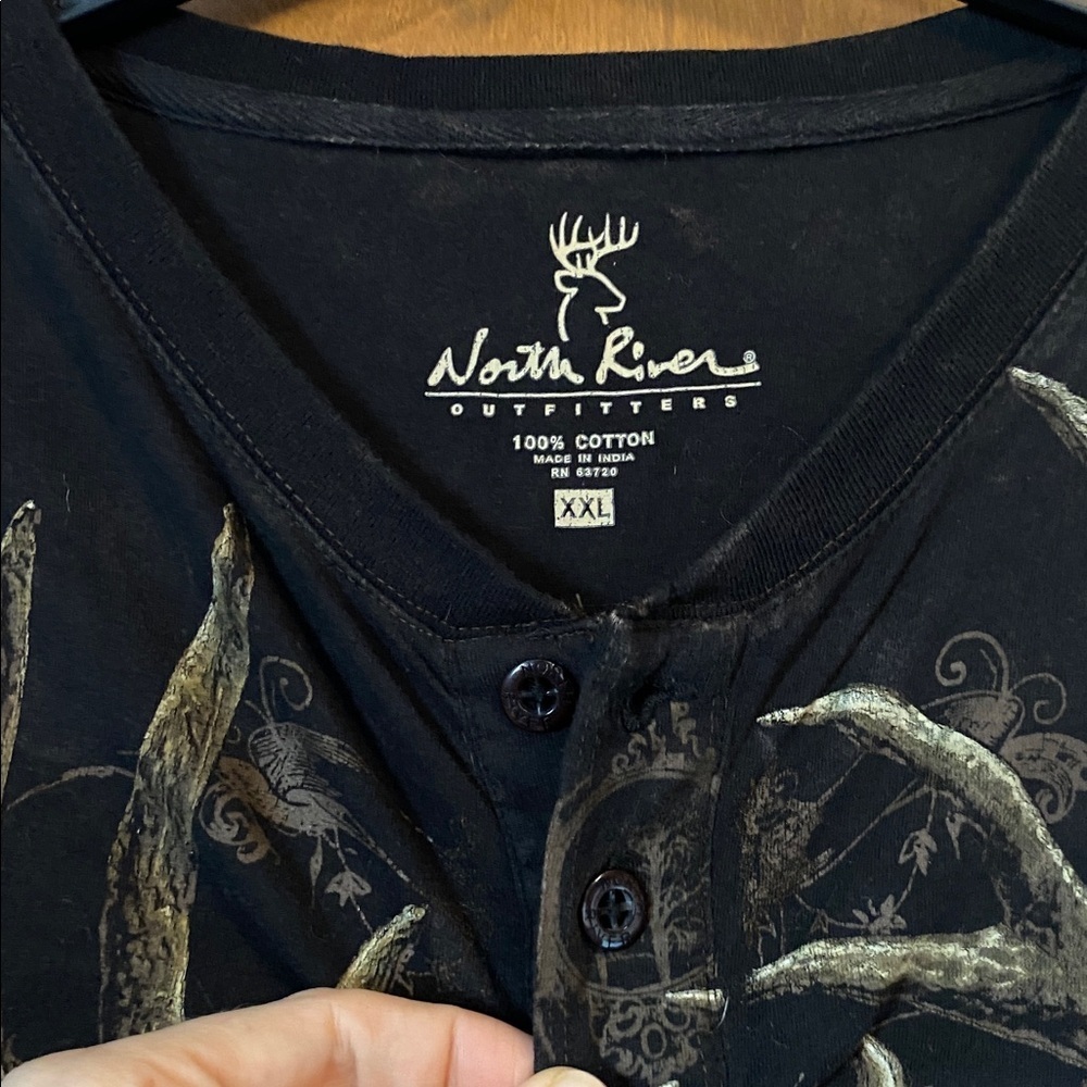 North River deer henley long sleeve - Picture 3 of 4